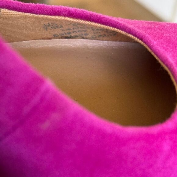 Franco Sarto Calix Cork Wedge Heel - Pink Suede | Size 7.5 - Picture 10 of 10